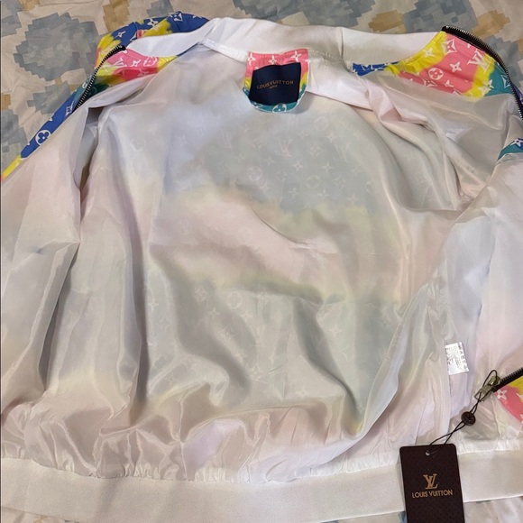 Louis Vuitton Rainbow Monogram Zip Jacket in Pink, Blue, Yellow, Teal - Picture 6 of 10